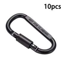 5pcs/10pcs D-Shaped Aluminum Alloy Locking Carabiner Backpack Clip Keychain Water Bottle Clip Outdoor Quick Release Hook - Multicolor - View 13