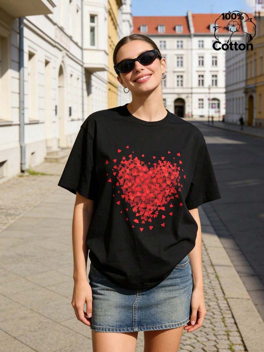Plus Size T-Shirts - Black - View 1