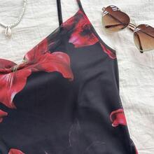 dahkjdgajy  Vestido corto de mujer con tirantes finos y cuello drapeado en degradado de color, adecuado para la playa, el estilo occidental, festivales de música, vacaciones de verano y estilo bohemio - Multicolor - Ver 5