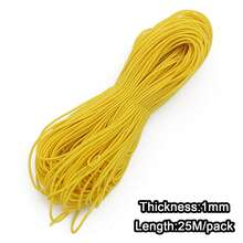 25M/Pack 1mm Braided Elastic Cord Beading Threads Stretch String Fabric Crafting Cords For Jewelry Making - Elastic Rope - View 13