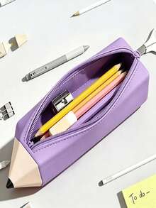 1pc Creative Pencil-Shaped Silicone Pencil Case, Waterproof Washable Stationery Storage Bag, Large Capacity Student Pencil Box, Cute Ins Style Children & Teenager Storage Bag, Suitable For Study, Office, Makeup Bag, Back To School Essential - Pencil - View 4