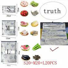 60pcs Antibacterial Aluminum Foil Reusable Food Storage Bags, Resealable Freezer Zipper Bags, Airtight Seal Bags - View 17