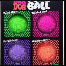 1 pieza - Juguete de alivio del estrés con bola redonda suave, bola de estrés con púas, forma de huevo colorida, juguete de apretar para aliviar el estrés, bola rosa - Multicolor - Ver 1