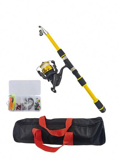 Lure Sea Fishing Casting Rod Full Set With Bag, Equipped With Fishing Rod, Fishing Reel, Fishing Line, Fishing Lures And Accessories