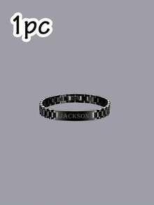 LICVIC 客製化男士手鍊，個性化不鏽鋼手鍊，客製化情侶手鍊，可定制珠寶，生日、婚禮、情人節禮物 - 風格A - 查看 11