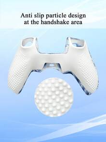 Compatible With PlayStation 5, 1pc Controller Protective Case + 8pcs Thumb Grip Caps + 1pc Storage Bag Set, Anti-Drop Anti-Slip Anti-Scratch Anti-Sweat Enhanced Gaming Operation Feel And Experience, Convenient For Carrying And Storing Accessories - Protective Case + Joystick Cap + Storage Bag Set - View 9