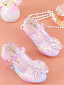 女童彩虹公主水晶高跟鞋，春/秋季新款，小女孩單鞋，中大童鞋 - 西瓜粉 - 查看 21