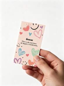 50 tấm thiệp cảm ơn tiếng Tây Ban Nha in hai mặt có thể viết được Que Tu Dia Este Lleno De Alegria Y Bendiciones, thiệp chúc mừng đóng gói đơn hàng kinh doanh, trang trí gói quà cho cửa hàng nhỏ, thiệp ghi chú cảm ơn cho doanh nghiệp và cửa hàng bán lẻ - Mảnh duy nhất - Xem 5