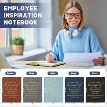 1pc/100 Sheets Inner Pages Office Study Minimalist Soft Cover Notebook, Administrative Meeting Record Book, Incentive Plan Planner, Encouragement Gift For Employees And Friends - A5 Soft Leather Notebook [grayish Green] - View 1