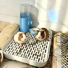 1pc Grid Design Guinea Pig Litter Box, Rabbit Training Cage With Toilet Tray, Suitable For Hamsters, Ferrets, Rabbits And Other Small To Medium Pets - Multicolor - View 13