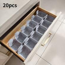 New Self-Folding Storage Box - Drawer Built-In Divider Desktop Organizer Storage Box, Soft Wear-Resistant Felt Multi-Functional Jewelry Box - Can Store Jewelry, Socks, Ties, Multi-Layer Isolation, Large Capacity - Multicolor - View 8