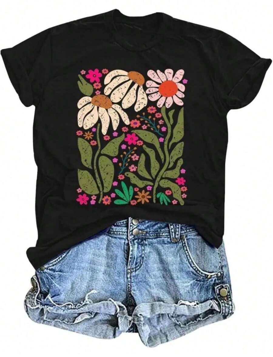 Women T-Shirts - Black - View 1