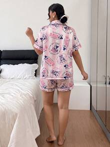 Plus-Size 2 Pieces Women's Pajamas, Disney Mickey And Minnie Mouse Pajamas, Casual Loungewear. - Multicolor - View 5