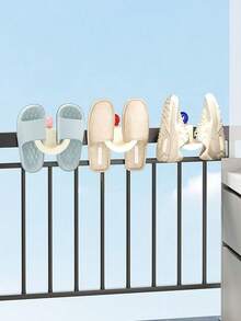 Balcony Slipper Hook Shoe Rack Dopamine Wall-Mounted Shoe Storage Rack Dormitory Shoe Drying Rack Indoor/Outdoor Drying Rack. Car Hook No-Drill Universal Storage Rack Helmet Hanging Rack Car Interior Weight-Bearing Milk Tea Cup Holder. - Multicolor - View 4