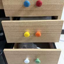 1pc Ceramic & Copper Flat Round Drawer Handle | Cabinet Pull | Living Room/Hotel/Restaurant Cozy Home Decor | Suitable All Year Round - single hole - View 6