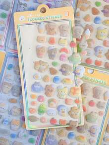 3D Embossed Cartoon Stickers, 3D Stickers For Decorating Phone Cases, Diaries, Water Bottles, Stationery, Sticker Books, These Cute Stickers Are Perfect For Decorating Your Computer - Multicolor - View 10