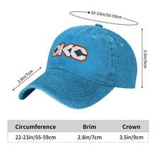 Oklahoma City Geometry Edition Baseball Cap, Men Women Gameday Vintage Washed Denim Adjustable Sports Hat, Unisex Ideal Gift - 藍色 - 查看 4