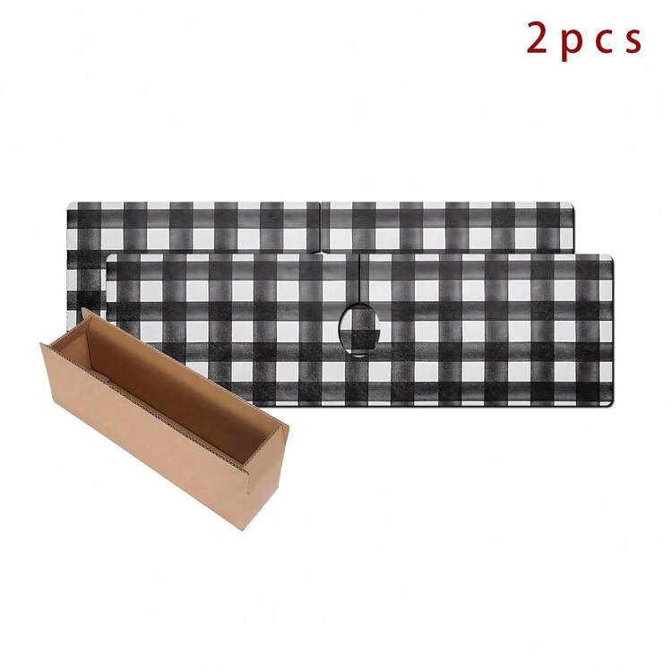 1 miếng tấm hút vòi nước bồn rửa chén họa tiết caro đen trắng, tấm thoát nước cho nhà bếp, bồn rửa phòng tắm, mặt bàn, tấm thoát nước, bồn rửa bằng đá diatomite, tấm cắt được nhanh khô - Nhiều màu - Xem 14