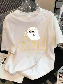 Halloween Graphic T-Shirt - White - View 1