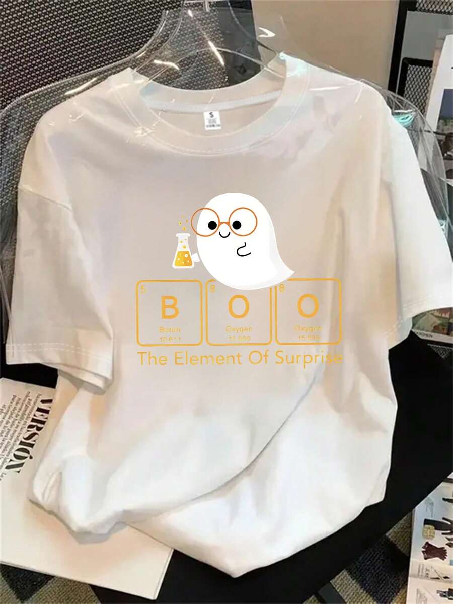 Halloween Graphic T-Shirt - White - View 1