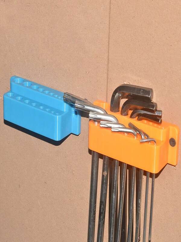 Giá treo 18 lỗ cho khóa lục giác & cờ lê Torx, giá lưu trữ dụng cụ nhựa in 3D gắn tường, bộ sắp xếp khóa Allen bền, giá treo dụng cụ tiết kiệm không gian cho gara, xưởng, dự án DIY tại nhà, có nhiều màu sắc