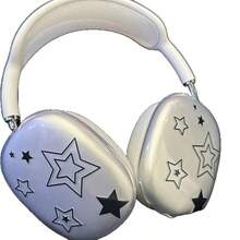 1 Pair Black Star Pattern Transparent Protective Case Compatible With Apple Max Over-Ear Headphones - Multicolor - View 5