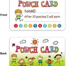 50pcs Cute Punch Cards With Hole Puncher - Motivational Behavior Incentive Reward System - Colorful, Durable, And Easy To Use - Greeting Cards - View 11