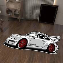 1 pieza Alfombra decorativa de coche de carreras, Alfombra decorativa de diseño genial, Alfombra de moda creativa versátil, Adecuada para dormitorio, sala de estar, decoración del hogar, Alfombra de sala de estar, Decoración de dormitorio, Alfombra pequeña, Alfombra de moda creativa, Alfombra de sala de estar, Alfombra pequeña de sala de estar, Alfombra de dormitorio, Alfombra de exterior, Alfombra lavable - Multicolor - Ver 5