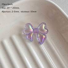 Acrylic Transparent UV Color Fat Bow Bead DIY Jewelry Mobile Phone Chain Keychain Production Accessories Materials - Multicolor - View 23