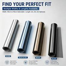 One Way Mirror Privacy Window Film Non Adhesive Static Cling UV Protection Heat Control Sun Block Anti Glare Removable For Home Office Glass Door - 1PC - View 6