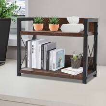 2-Tier Kitchen Countertop Shelf, Small Spice Rack, Kitchen Spice Organizer, 30kg Load Capacity, Countertop Shelf For Kitchen Worktop (30x15.75x26.42cm Brown) - 查看 2