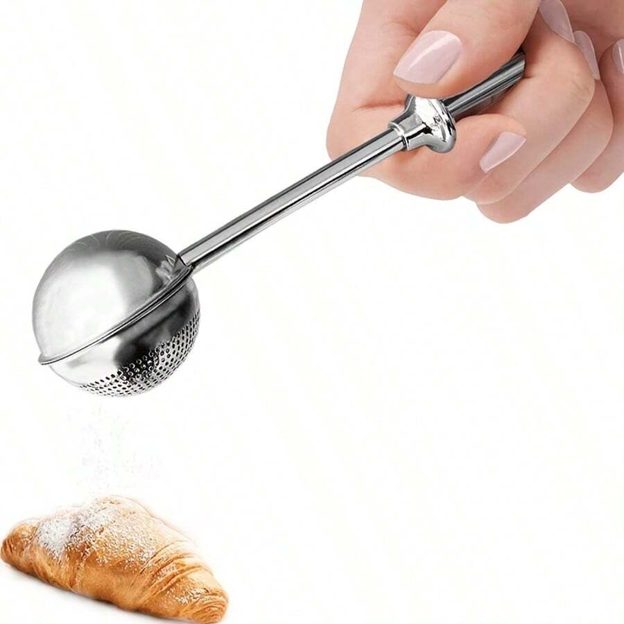 Stainless Steel Telescopic Powdered Sugar Shaker, Cocoa/Flour Sifter Dusting Wand For Baking - Multicolor - View 1