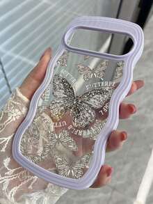 波模様の縁取りと蝶の透明スマホケース、繊細で少女らしいデザイン。GooglePixel 10 Pro、Pixel 10、Pixel 10A、Pixel 9A、Pixel 9、Pixel 9 Pro、Pixel 8、Pixel 8A、Pixel 7Aに対応。防水、防震、衝撃防止、耐摩耗設計。 - ラベンダーパープル - チェックする 3