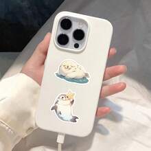 Cute Seal Stickers, 50Pcs Ocean Animal Themed Decals, Waterproof Vinyl Stickers For Marine Lovers, Planners, Phone Cases & Daily Decor School Supplies - Sticker - View 2