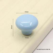 1pc Ceramic & Copper Flat Round Drawer Handle | Cabinet Pull | Living Room/Hotel/Restaurant Cozy Home Decor | Suitable All Year Round - single hole - View 15