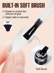 TOMICCA 15ml/1PC Nail Glue – Fast-Curing Under LED/UV Lamp, Soak-Off Removable, Long-Lasting Adhesive For Nail Art & DIY Home Salon - NAIL GLUE - View 3