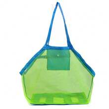 1pc Large Mesh Beach Tote Bag With Shoulder Strap, Sand-Proof And Quick-Dry Beach Storage Bag, Suitable For Swimming Pool, Camping Gear Storage, Shells, Outdoor Travel Bag, Water Sports, Toiletries Storage, Hawaii - Multicolor - View 12
