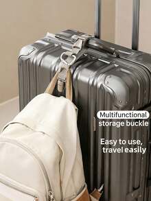 Adjustable Plastic Buckle And Lock Packing Strap, Multi-Functional Light Gray Nylon Material, For Securing Water Bottles And Jackets - Multicolor - View 2