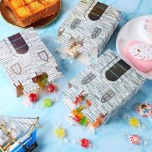 8502-12 Pcs Castle Boxes Cardboard Castles Gift Candy Treat Favor Boxes Medieval Theme Party Dragon Knight Princess Birthday Party Supplies Table Decorations, 2 Styles - 如圖 - 查看 4