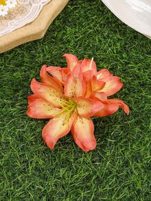1 pieza Pinza de pelo con flor artificial versátil y casual para vacaciones de playa en primavera/verano, Pinzas de garra - Multicolor - Ver 19