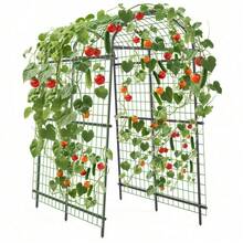 Techigher Garden Arch Trellis, Adjustable Climbing Plant Support With Steel Frame, Outdoor Pergola Arbor For Roses, Grapes & Vegetables - 7 Horizontal Pipe - View 10