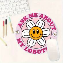 Sunflower Cat Head Marble Cute Mouse Pad, Office Desk Circular Mouse Pad, Small Mini Travel Mouse Pad With Anti Slip Rubber Base, 7.87 Inch Diameter Suitable For Work Wireless Computer Laptop, Office Desk Accessory Single 47g - View 6