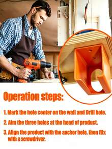 1pc Electric Drill Stand, Heavy-Duty Tool Rack, Storage Rack, Made Of Plastic, Space-Saving, Suitable For Tool Storage Rooms, Hardware Tool Storage, Essential Storage Item, Wedding Season, Graduation Season, Back-To-School Season Gift. - Multicolor - View 6