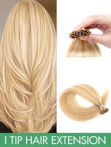 Luxury Pre-Bonded I-Tip Human Hair Extensions, Micro Ring Technology, 12"-24" Length, Natural Black Elegant Straight Hair, Suitable For All Hair Types And Skin Tones, Easy To Apply, Damage-Free Real Hair Extensions - Multicolor - View 41