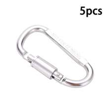5pcs/10pcs D-Shaped Aluminum Alloy Locking Carabiner Backpack Clip Keychain Water Bottle Clip Outdoor Quick Release Hook - Multicolor - View 23
