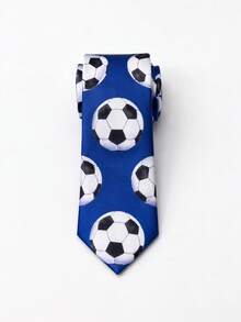 1pc Men's Sports Theme Tie With Football Print, Fashion Party Necktie For Events - Multicolor - View 6