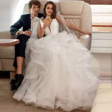 Vestido de novia elegante y sexy, vestidos de la Oficina del Registro Civil, vestido de novia, vestido de fiesta de noche, vestido de fiesta de cumpleaños, boda en el campo, vestido romántico de ceremonia religiosa, adecuado para bodas, citas, fiestas, fiestas de solteros, vacaciones, ocasiones formales, vestido de cena, vestido de graduación, baile de graduación, fiesta de cóctel, vestido de invitados a la boda, graduación - Blanco - Ver 4