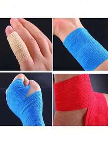 1/6/12pcs Self-Adhesive Sports Protective Bandage, Universal Non-Woven Fabric Elastic Bandage For Fingers And Pets, Camouflage Finger Guard Bandage, High Elasticity Bandage For Sports And Outdoor, Finger Protection Bandage, Pet Paw Wrap Bandage - Multicolor - View 3