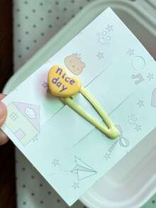 Hair Clips Kawaii Snap Hair Clips Heart Letter Hairpins Cute Candy Color BB Clips Korean Style Hair Accessories Daily Wear Vacation Makeup Styling - Multicolor - View 5