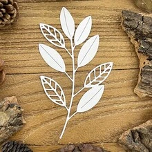 1pc Basic Leaf & Branch Metal Cutting Die For Scrapbooking, Photo Album, Greeting Card, Home Decor, Holiday Blessings, Handmade Craft - Leaf - View 4